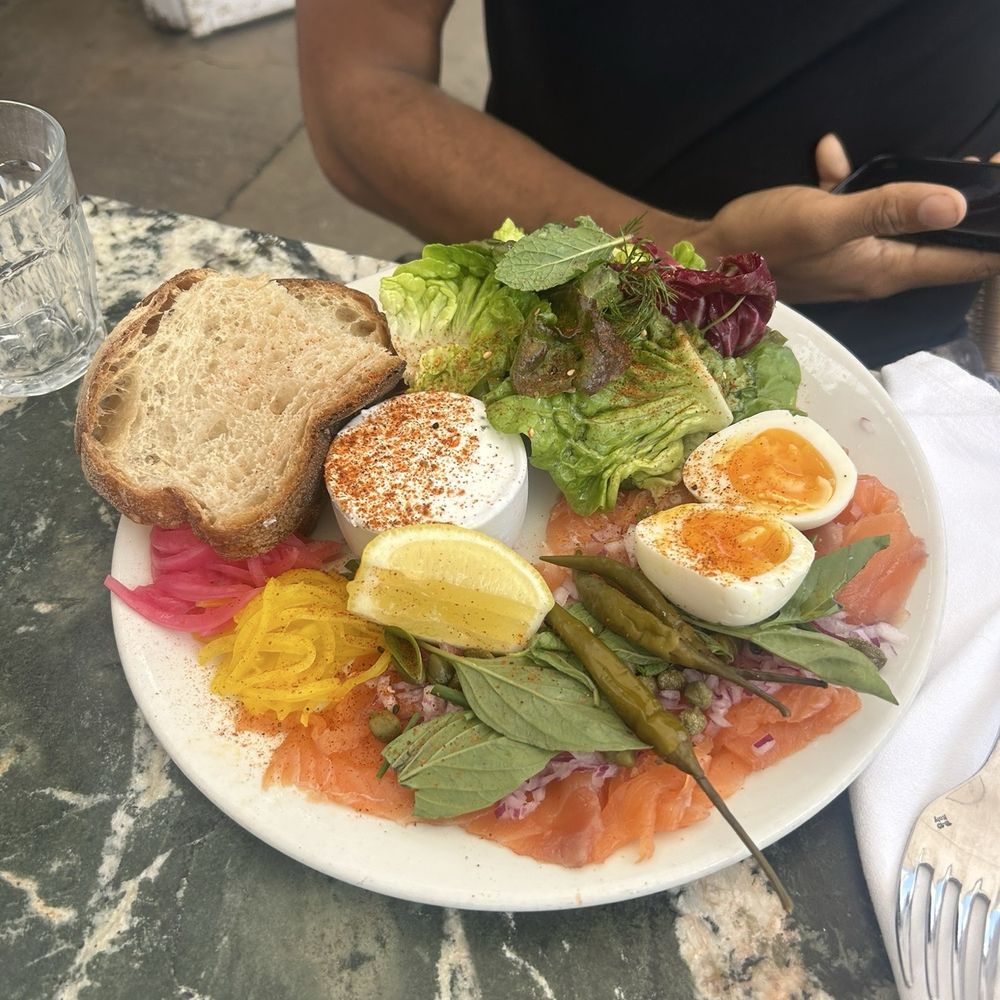 Great White - Salmon Mezze Plate - Cafes Near Me - Los Angeles, California