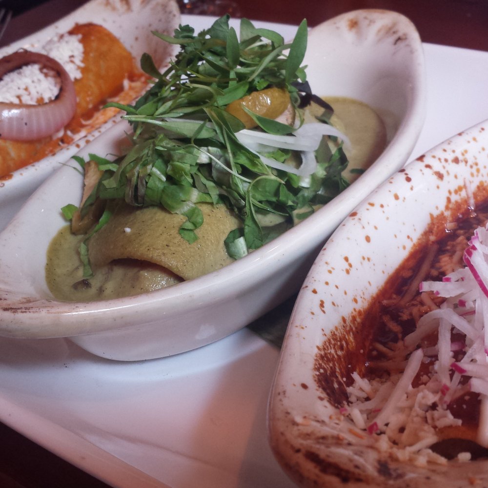 El Vez - $19.5 Enchiladas Mixtas ( chicken, shrimp and black bean ) - Mexican Near Me - Philadelphia, Pennsylvania