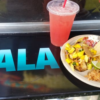 Kala Truck - 1 Citrus Chicken taco and 1 Patron taco with double rice and a watermelon fresca - Mexican Near Me