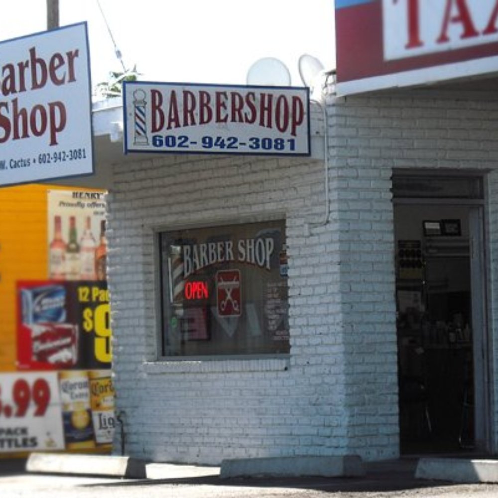 Boris' Barber Shop, on Cactus Rd. corner 35th Av. Boris' Barber Shop, on Cactus Rd. corner 35th Av.