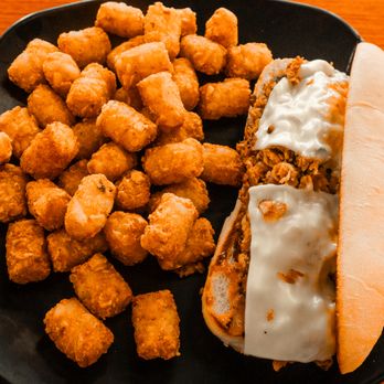 Three Buddies - Chicken Cheesesteak with Tater Tots - Tacos Near Me - Chamblee, Georgia