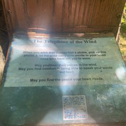 Dean Watts Park - Wind phone QR code and informational signage