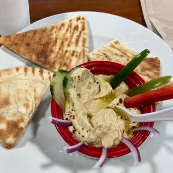 In House Cafe - Side of hummus with pita - Cafes Near Me - Brighton, Massachusetts