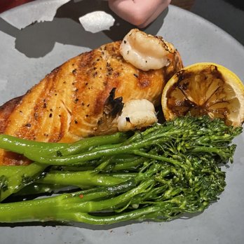 The Manship Wood Fired Kitchen - Salmon and broccolini - New American Near Me - Jackson, Mississippi The Manship Wood Fired Kitchen - Salmon and broccolini - New American Near Me - Jackson, Mississippi
