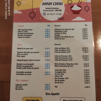 Minh Chau - Vietnamien ce soir ! - Vietnamese Near Me - Paris, 75 Minh Chau - Vietnamien ce soir ! - Vietnamese Near Me - Paris, 75