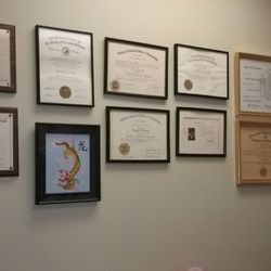 Global Balance Acupuncture - Some of Dr. Chow's diplomas