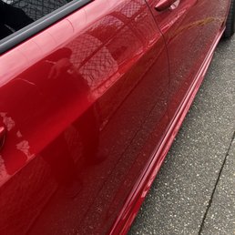Without dent and they match the color perfectly Without dent and they match the color perfectly
