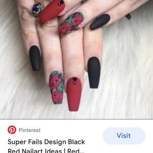 Photo of Nail Lounge - Irving, TX, United States. What I wanted compared to what I got.