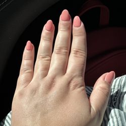 Serin Day Spa & Nails - Short nail with pointed almond shape in color NU 63