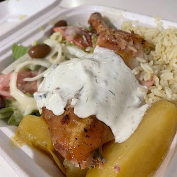 Jimmy the Greek - a meal in a styrofoam container - Food Court Near Me - Mississauga, Ontario Jimmy the Greek - a meal in a styrofoam container - Food Court Near Me - Mississauga, Ontario