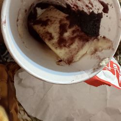Cook Out - Slice of cheesecake with blueberry topping thrown in a cup!