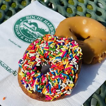 Lime Kiln Cafe - two donuts with sprinkles - American Near Me - Friday Harbor, Washington Lime Kiln Cafe - two donuts with sprinkles - American Near Me - Friday Harbor, Washington