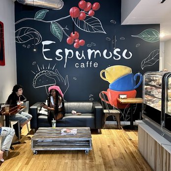 Espumoso Caffe - Beautiful mural in the back of the Caffe. - Coffee & Tea Near Me - Dallas, Texas Espumoso Caffe - Beautiful mural in the back of the Caffe. - Coffee & Tea Near Me - Dallas, Texas