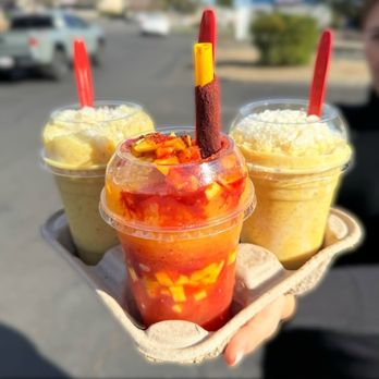 Raspados Parque Morelos - Chamango & Vanilla Raspados - Shaved Ice Near Me - Riverside, California