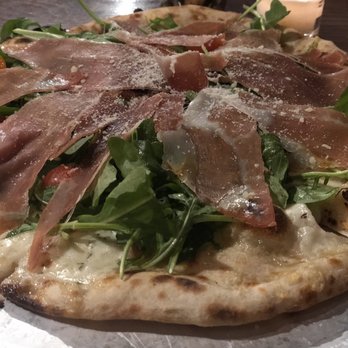 Campania - White pizza with arugula, prosciutto & parmesan. - Pizza Near Me - Alpharetta, Georgia