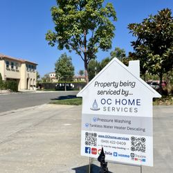 OC Home Services - We always ask for our customers consent before placing this yard sign out during our services.