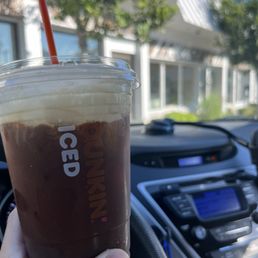 Iced coffee with marshmallow cold foam Iced coffee with marshmallow cold foam