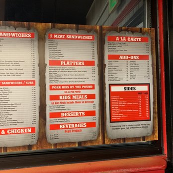 Chaps Pit Beef - Menu - Barbeque Near Me - Baltimore, Maryland