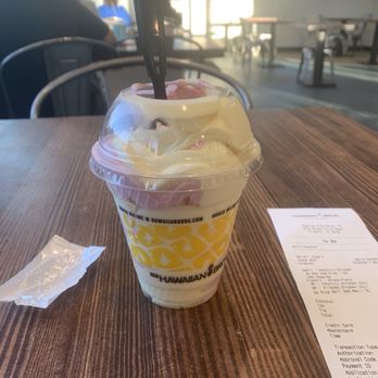 Hawaiian Bros Island Grill - The Dole pineapple and raspberry soft serve is DELICIOUS! Get this! - Hawaiian Near Me - Fort Worth, Texas