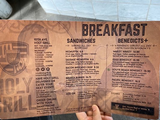 Menu photo 2 The Holy Grill Calgary, AB