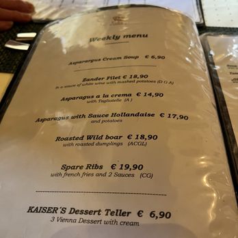 Restaurant Kaisers - Menu 2026 - Beer Garden Near Me - Vienna, 9