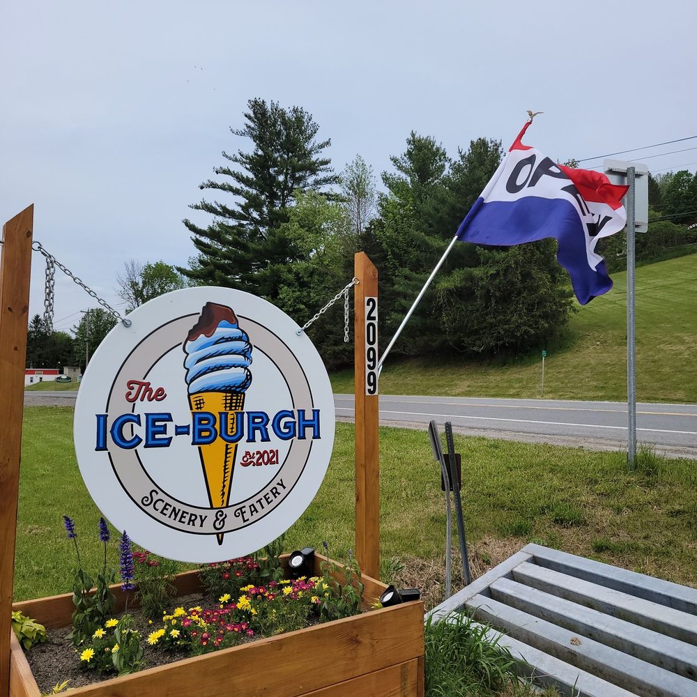 The Ice-Burgh - Road sign - Food Trucks Near Me - Middleburgh, New York The Ice-Burgh - Road sign - Food Trucks Near Me - Middleburgh, New York