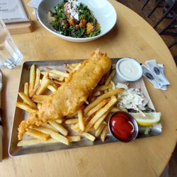 Darcy's Pub Downtown - Kale and quinoa
and
Fish and Chips