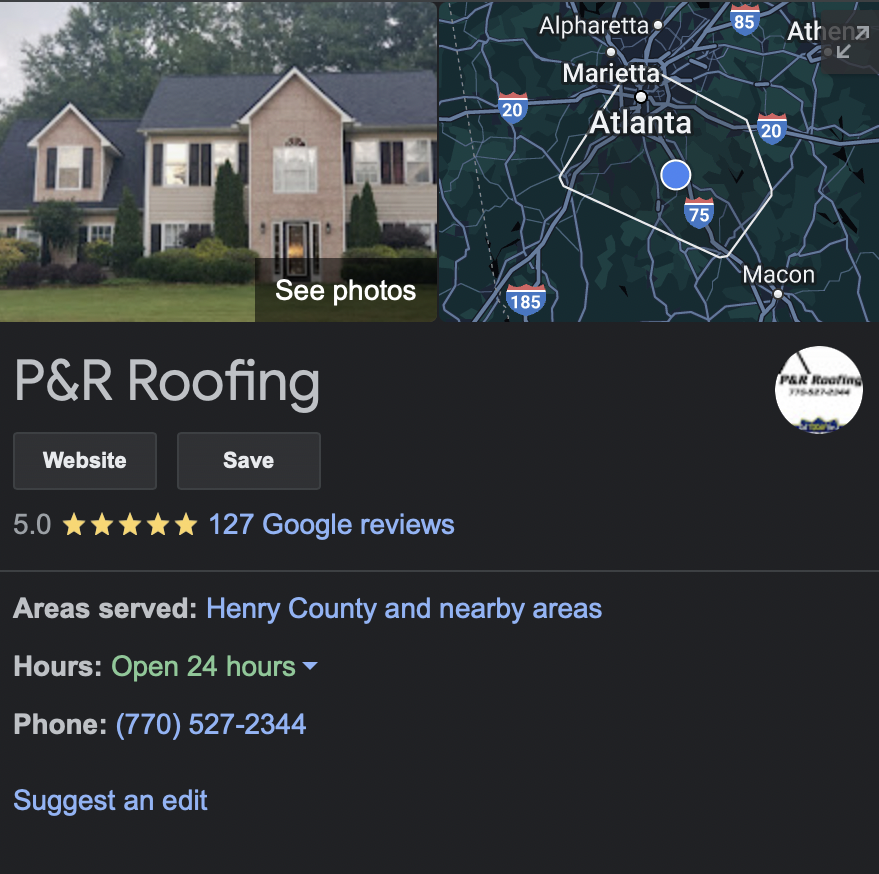 Slide of P&R Roofing