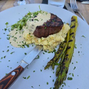 Brevardian Riverfront - 6oz Filet Mignon w/house mash & Asparagus - Seafood Near Me - Melbourne, Florida Brevardian Riverfront - 6oz Filet Mignon w/house mash & Asparagus - Seafood Near Me - Melbourne, Florida