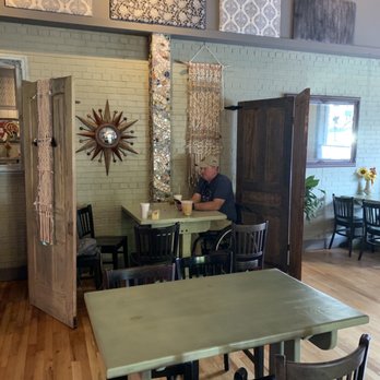 Lulu's on Main - Cozy "booth" made with doors - Bars Near Me - Sylva, North Carolina