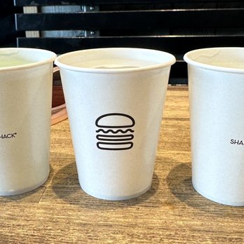 Shake Shack Livingston at the Circle - three cups with a drink in them - Fast Food Near Me - Livingston, New Jersey Shake Shack Livingston at the Circle - three cups with a drink in them - Fast Food Near Me - Livingston, New Jersey