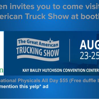 AccuScreen - The Great American Trucking Show is in town. We will be there in the Health Pavilion. Come see us! - Laboratory Testing Near Me - Dallas, Texas AccuScreen - The Great American Trucking Show is in town. We will be there in the Health Pavilion. Come see us! - Laboratory Testing Near Me - Dallas, Texas