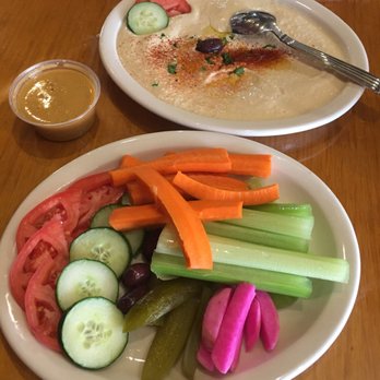 Aladdin's Eatery - Hummus and fresh veggies are a great way to start out a lunch at Aladdins - Middle Eastern Near Me - Akron, Ohio Aladdin's Eatery - Hummus and fresh veggies are a great way to start out a lunch at Aladdins - Middle Eastern Near Me - Akron, Ohio