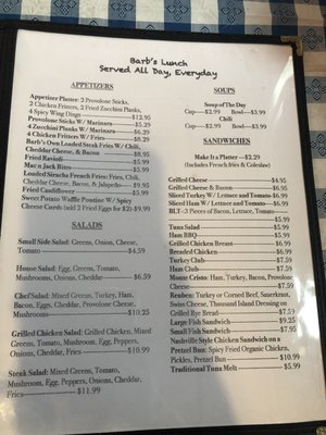 Menu photo 4 Barb's Corner Kitchen Pittsburgh, PA