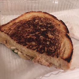 Burnt chicken pomodori panini