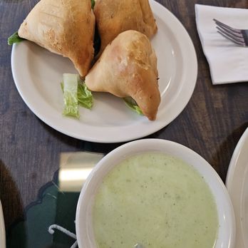Al Karam Pakistani Cuisine - their samosa and the green sauce, I believe it's called hari, was very delicious and added a nice kick - Halal Near Me - Riverside, California