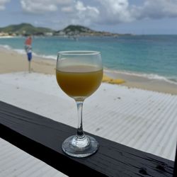 Mary’s Boon Beach Hotel & Spa - Enjoying the morning view with my orange juice.