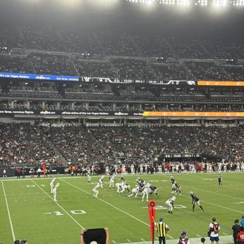Allegiant Stadium - Raider's on the 20 yard line (I am seated in Sec 138, Row 15, Seat 9). - Stadiums & Arenas Near Me - Las Vegas, Nevada