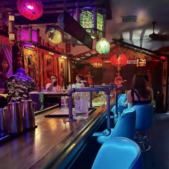 Tiki-Ko - Colorful Tiki themed bar interior - Tiki Bars Near Me - Bakersfield, California