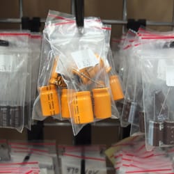 Electronic Expediters - Capacitors section close up.