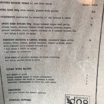 Drovers Dog - Menu - Australian Near Me - Amsterdam, New Hampshire