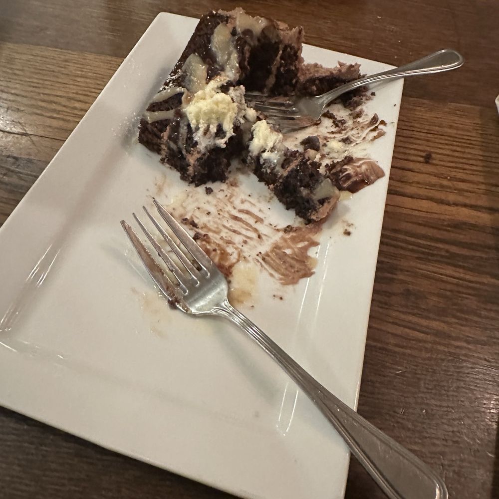 The 5 layer chocolate cake was so good I forgot to take a pic until we were done The 5 layer chocolate cake was so good I forgot to take a pic until we were done