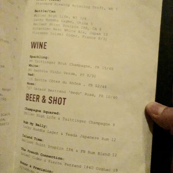 Foreign National - Beer, wine, and shot menu (June 2019) - Cocktail Bars Near Me - Seattle, Washington