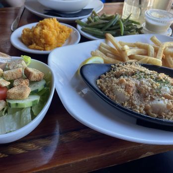 The Fish Shack Restaurant - Sides - salad, fries. Green beans, mashed squash - Seafood Near Me - Rockport, Massachusetts