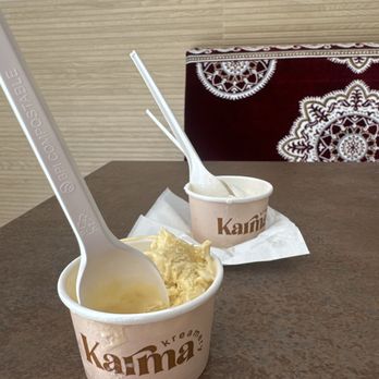 Karma Kreamery - Mango & vanilla - Ice Cream & Frozen Yogurt Near Me - Tracy, California Karma Kreamery - Mango & vanilla - Ice Cream & Frozen Yogurt Near Me - Tracy, California