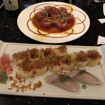 Sake Cafe - Cherry Blossom, Yellow Tiger and some mackerel. All yummy sushi. - Japanese Near Me - New Orleans, Louisiana Sake Cafe - Cherry Blossom, Yellow Tiger and some mackerel. All yummy sushi. - Japanese Near Me - New Orleans, Louisiana