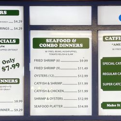 Catfish King Restaurant - 1/2 the menu for you to consider.