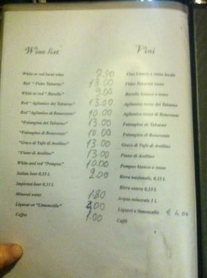 Menu photo 1 La Conchiglia SA, SA Menu photo 1 La Conchiglia SA, SA