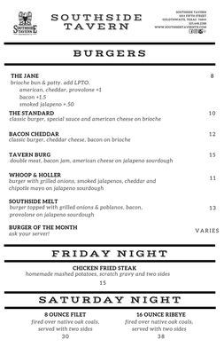 Menu photo 7 Southside Tavern Goldthwaite, TX Menu photo 7 Southside Tavern Goldthwaite, TX