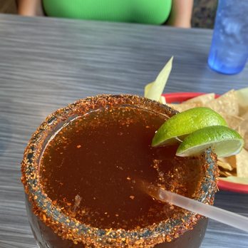 La Casita Olvera - Michelada with a nice background - Mexican Near Me - Whittier, California La Casita Olvera - Michelada with a nice background - Mexican Near Me - Whittier, California